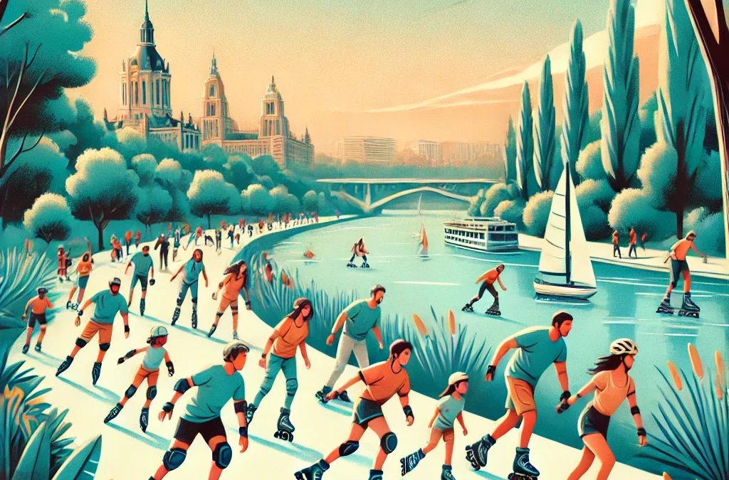 "clases de patinaje en Madrid Río"
